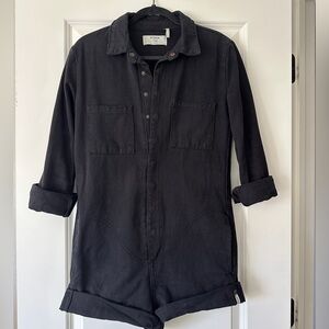 One Teaspoon Prophecy Denim Jumpsuit Black Women's